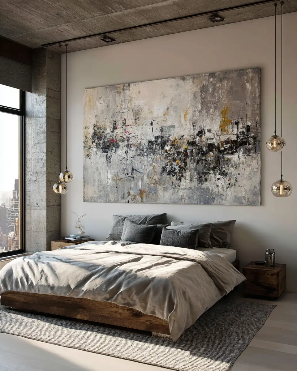 Greige Industrial Bedroom Decor Ideas