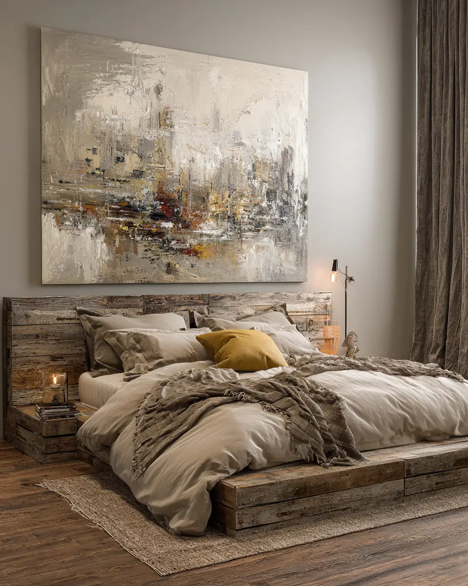 Greige Industrial Bedroom Decor Ideas