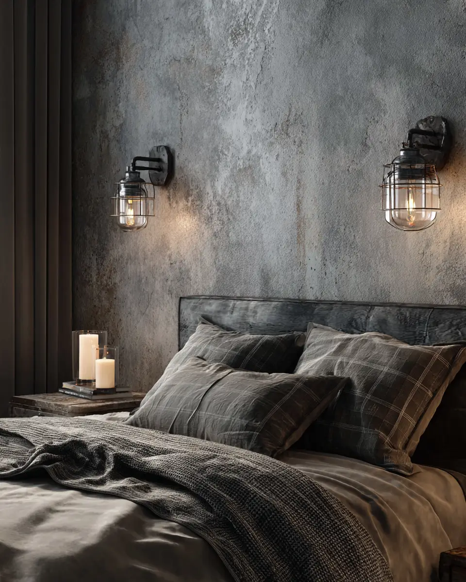Greige Industrial Bedroom Decor Ideas