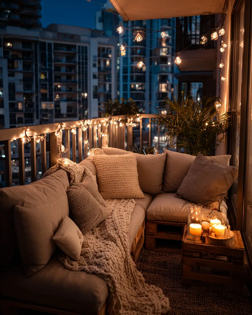 Greige Japandi Balcony Decor Ideas