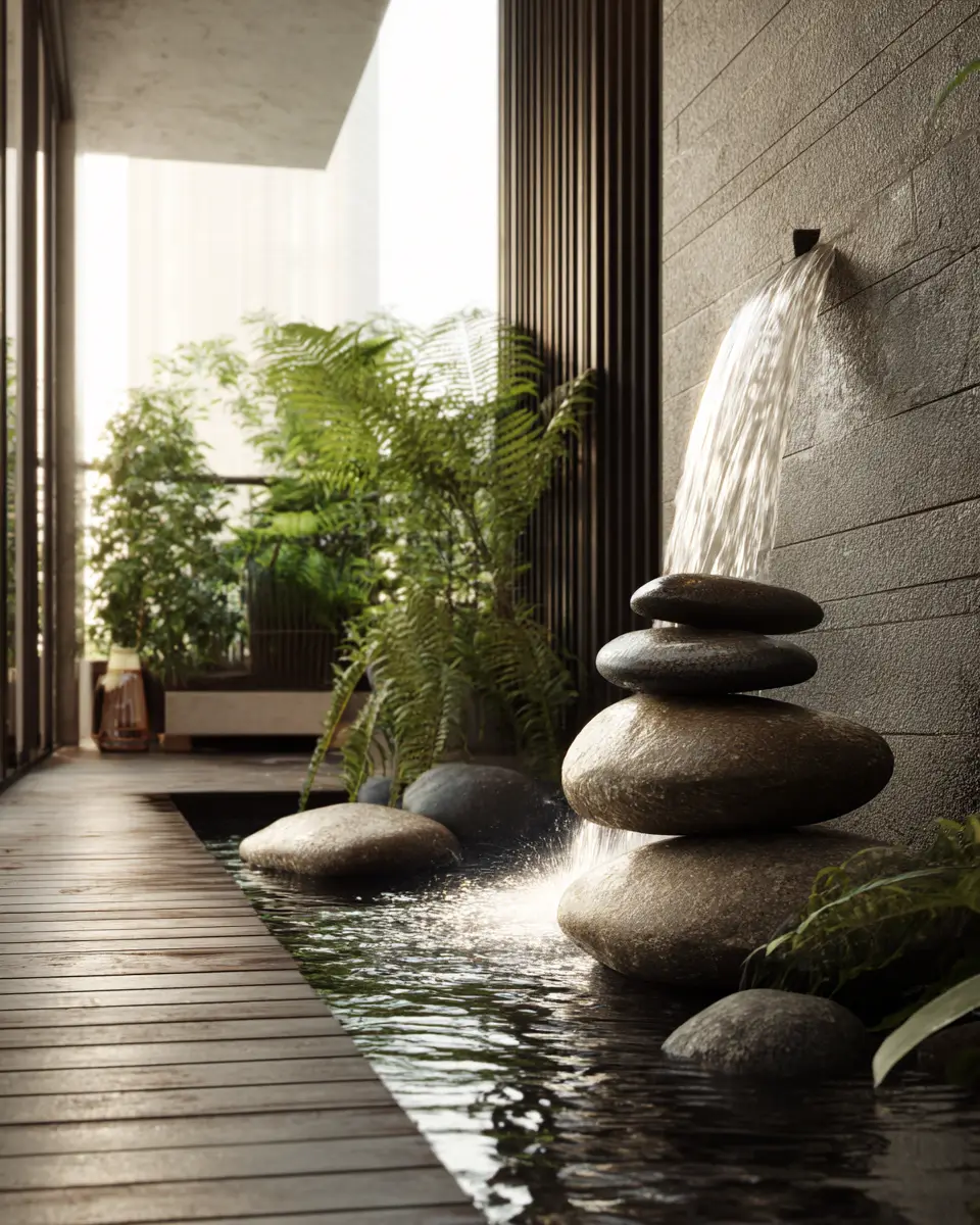 Greige Japandi Balcony Decor Ideas