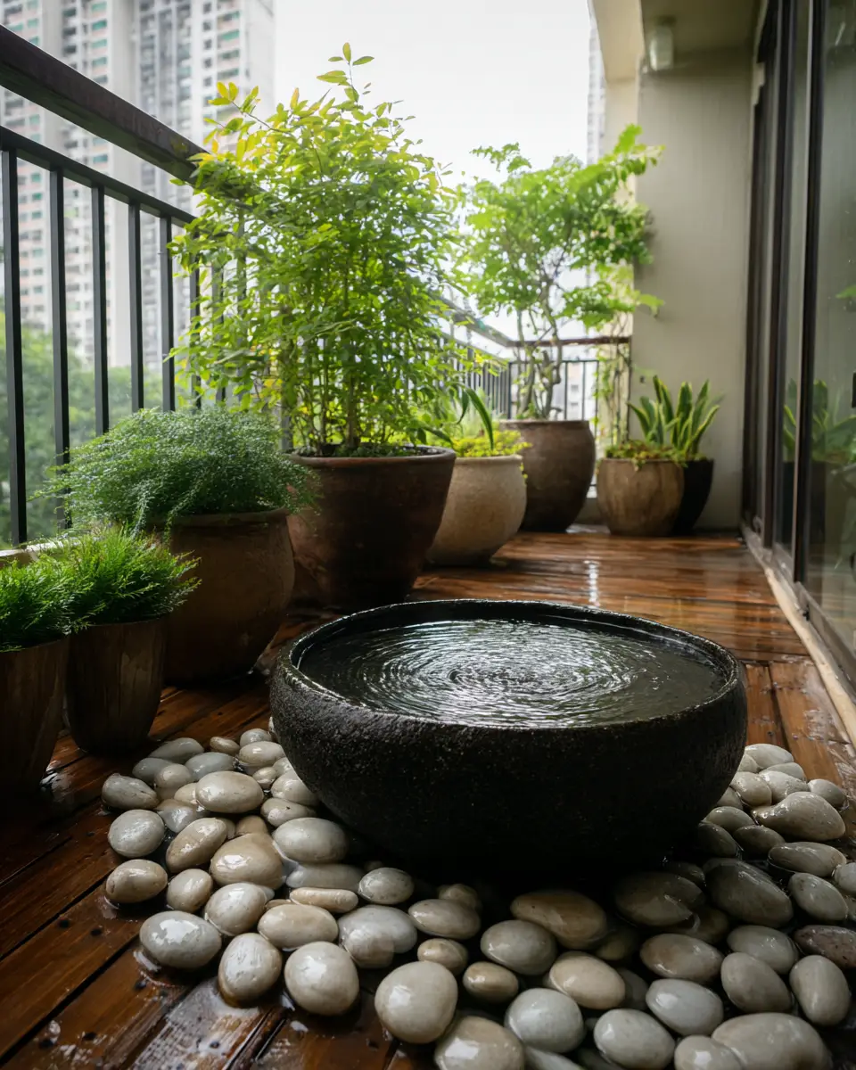 Greige Japandi Balcony Decor Ideas