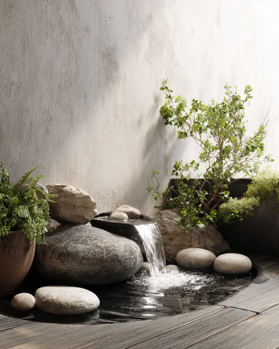 Greige Japandi Balcony Decor Ideas