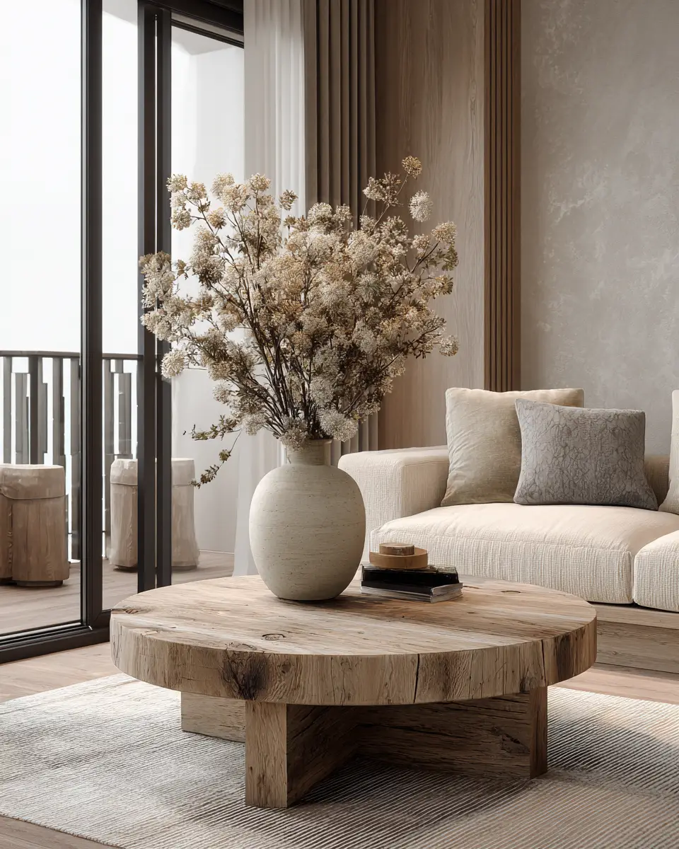 Greige Japandi Balcony Decor Ideas