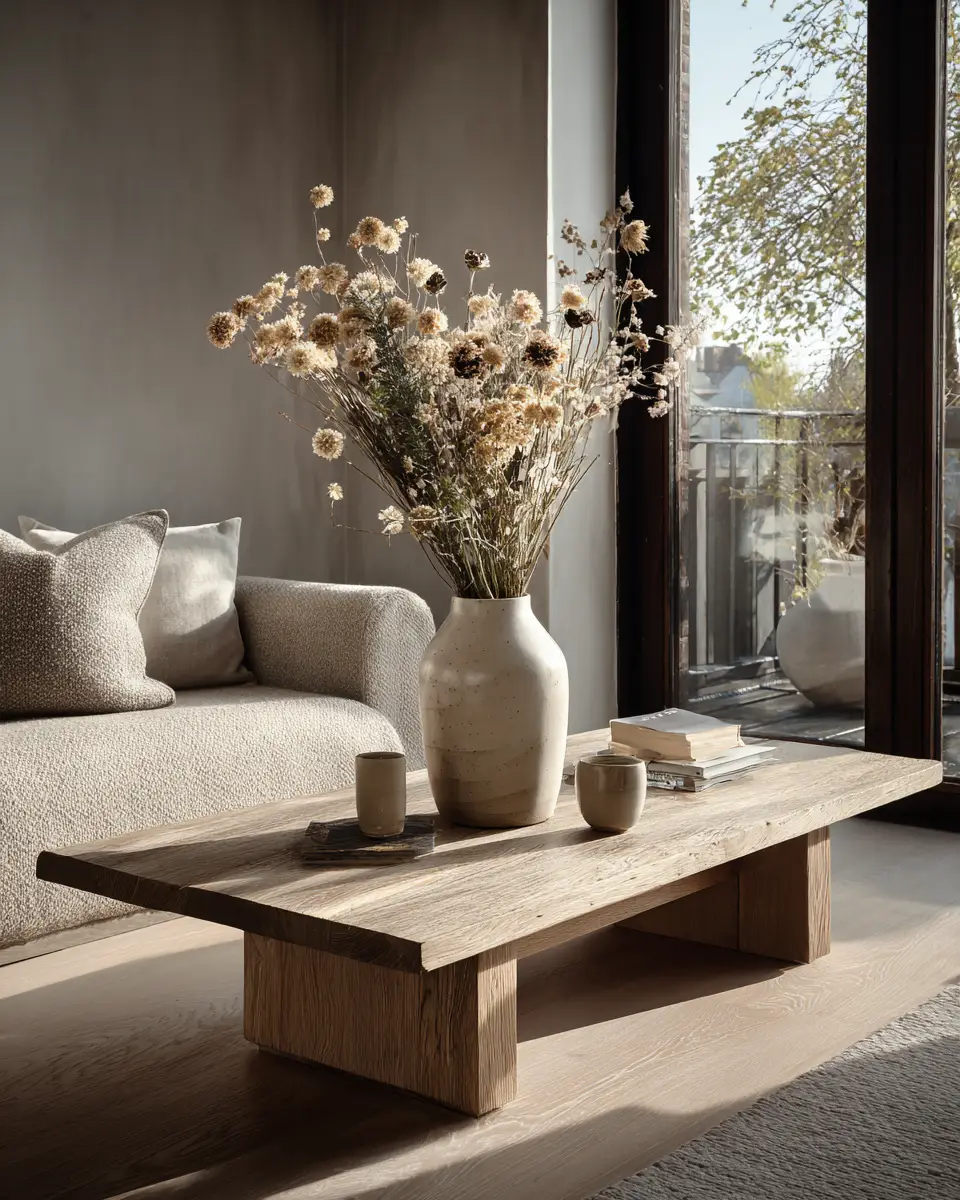 Greige Japandi Balcony Decor Ideas