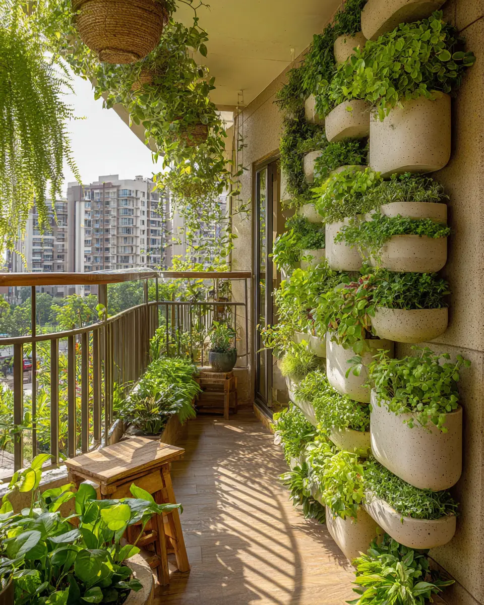 Greige Japandi Balcony Decor Ideas