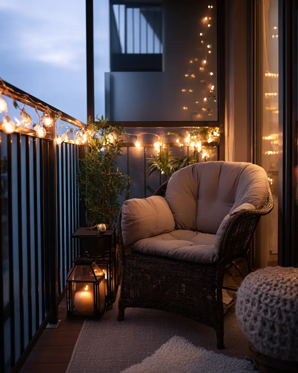 Greige Japandi Balcony Decor Ideas