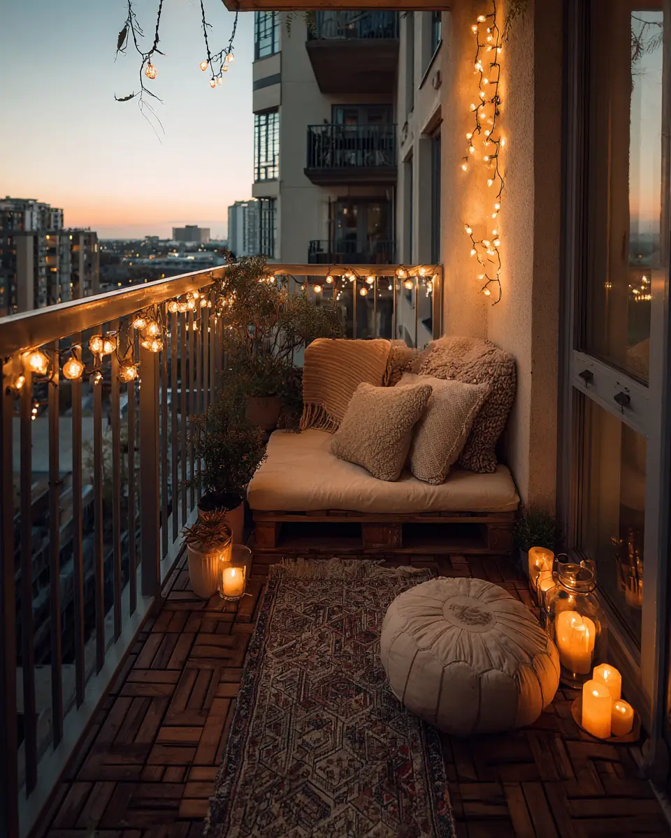 Greige Japandi Balcony Decor Ideas