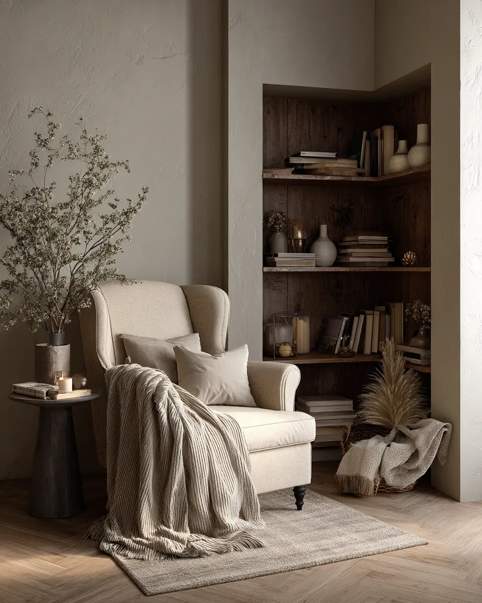 Greige Organic Modern Living Room Decor Ideas