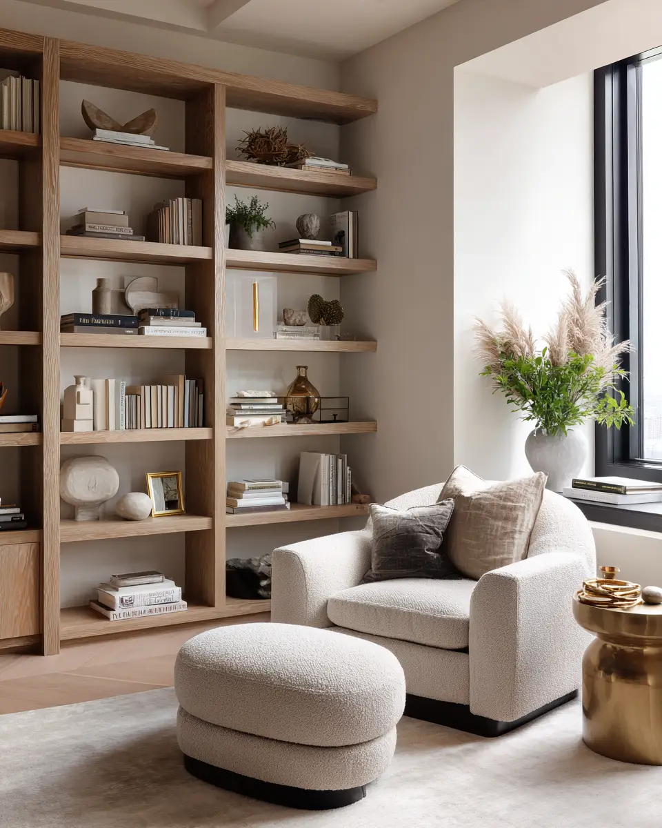 Greige Organic Modern Living Room Decor Ideas