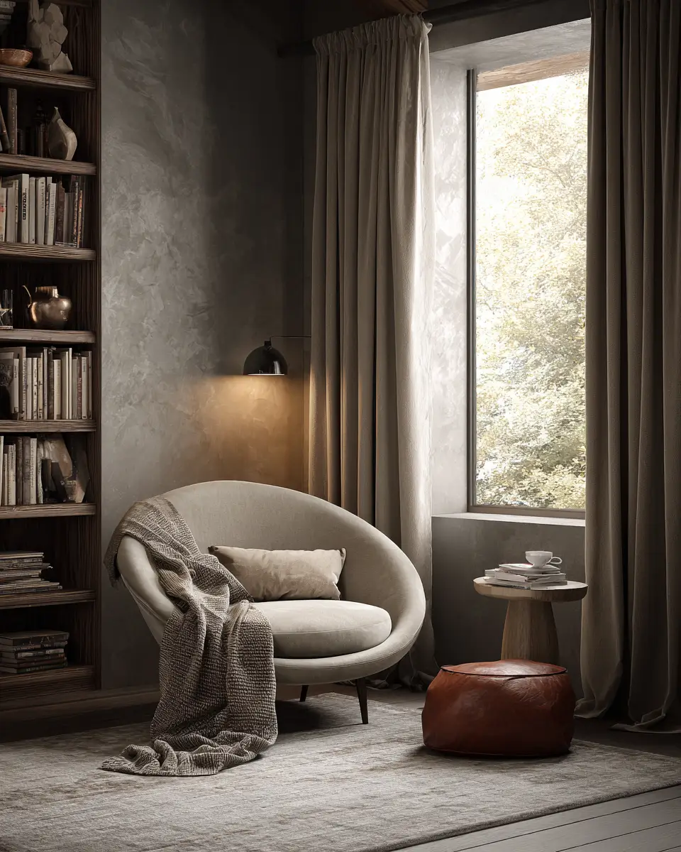 Greige Organic Modern Living Room Decor Ideas