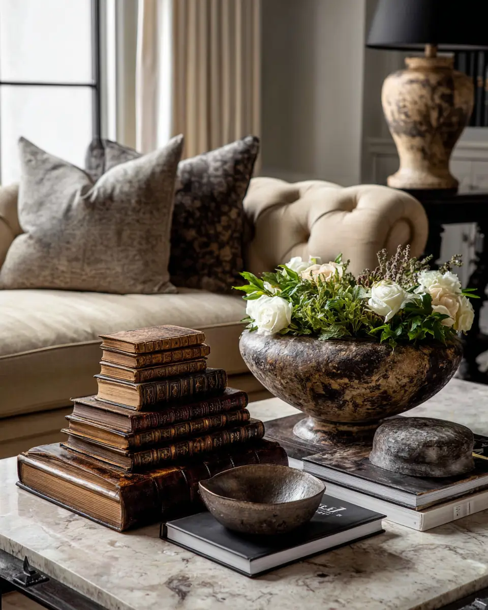 Greige Traditional Living Room Decor Ideas