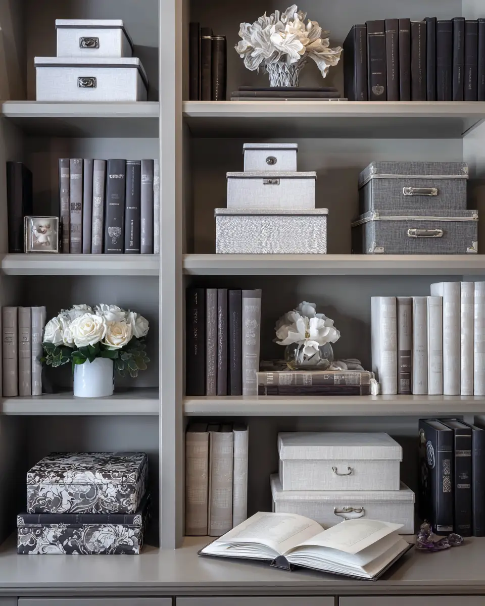 Greige Transitional Home Office Decor Ideas