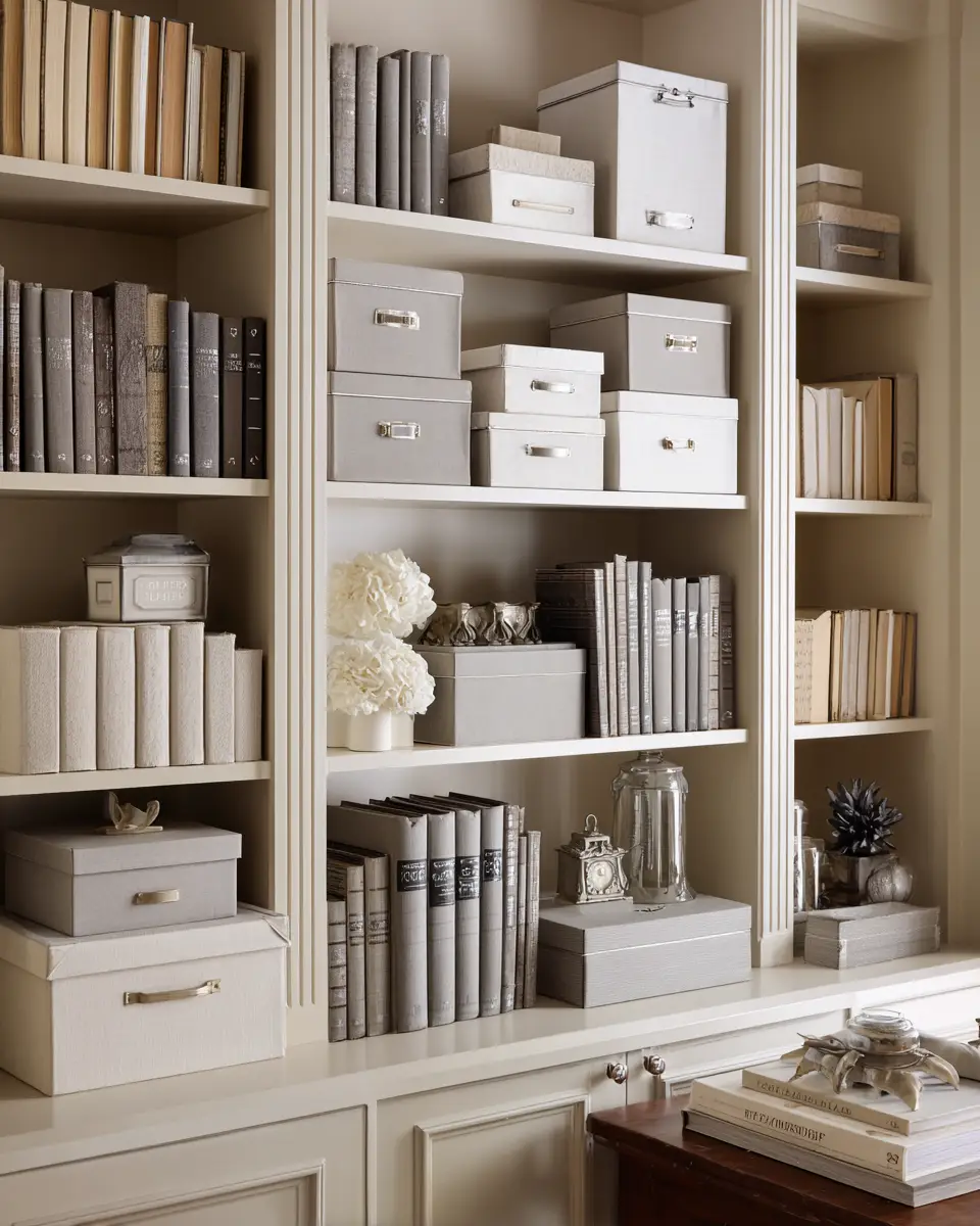 Greige Transitional Home Office Decor Ideas