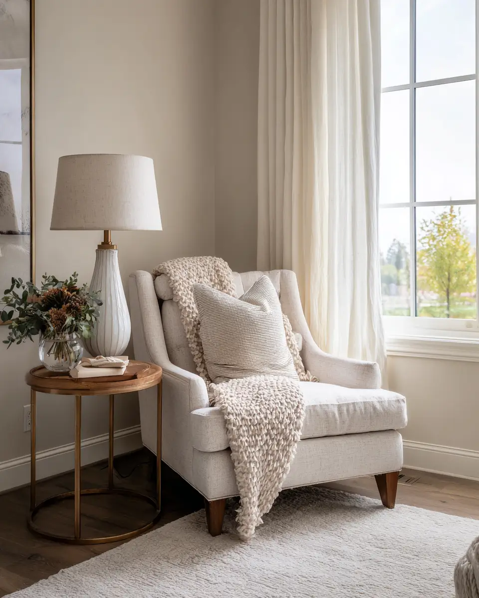 Greige Transitional Home Office Decor Ideas