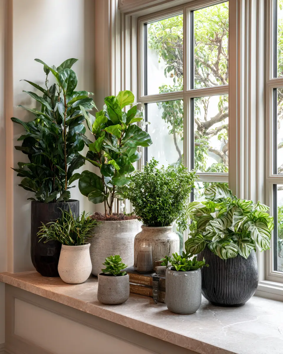 Greige Transitional Home Office Decor Ideas