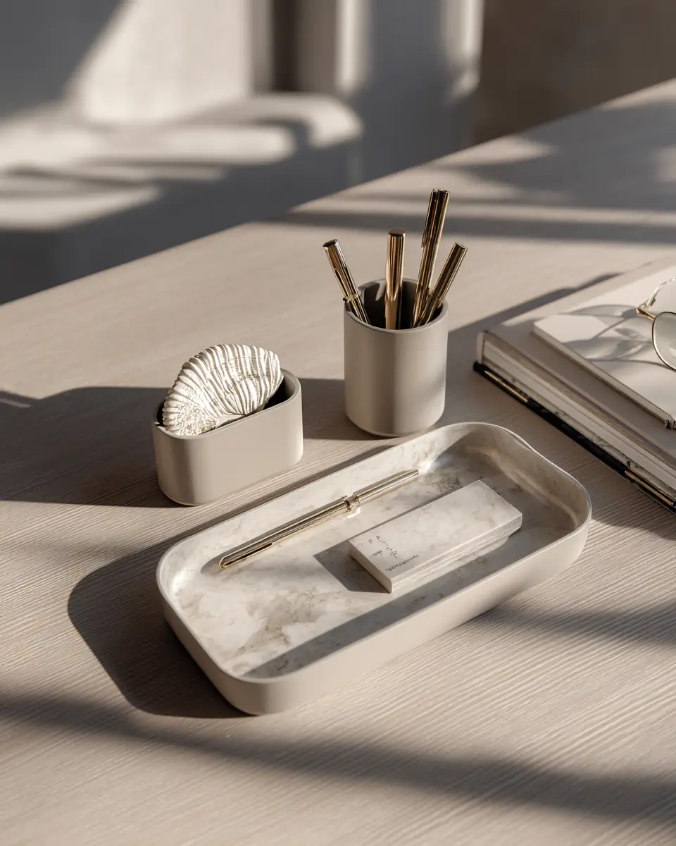 Greige Transitional Home Office Decor Ideas