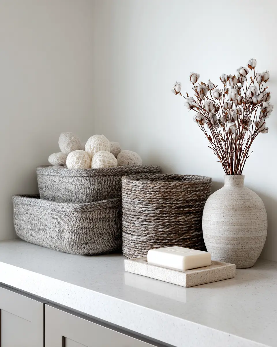 Greige Transitional Laundry Room Decor Ideas