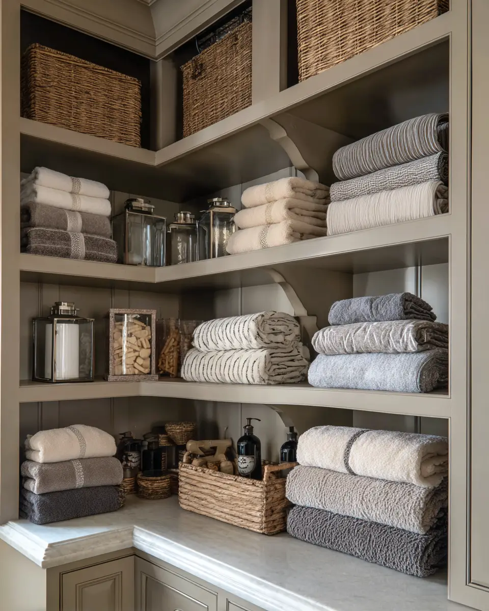 Greige Transitional Laundry Room Decor Ideas