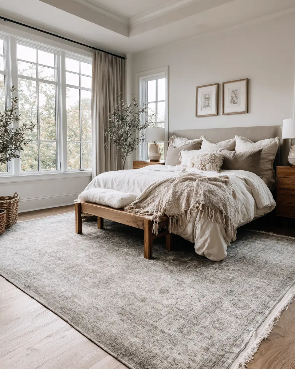 Greige Vintage Bedroom Decor Ideas - Featured