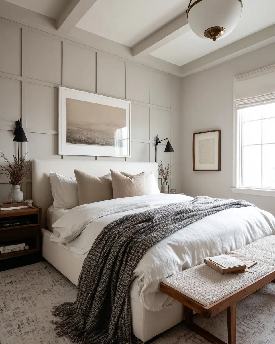 Greige Vintage Bedroom Decor Ideas