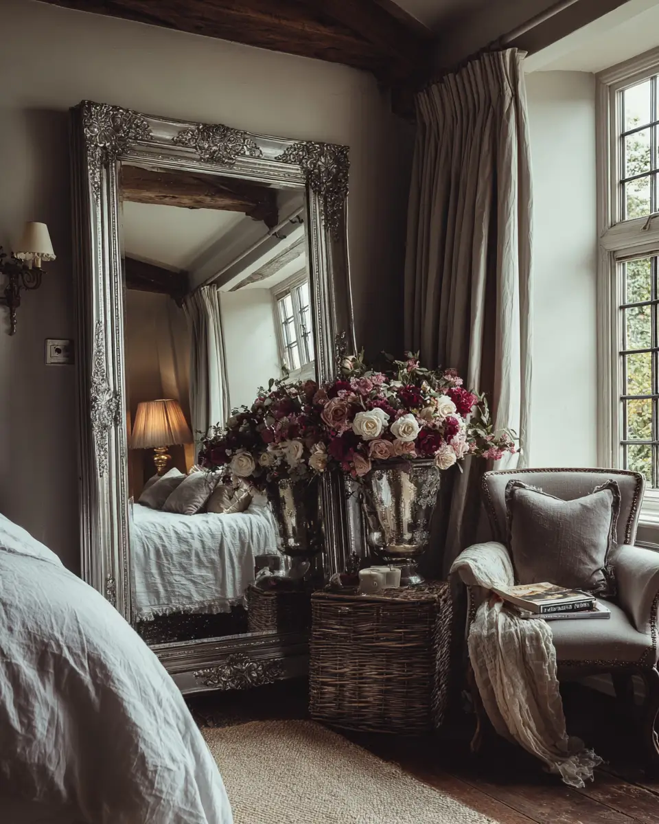 Greige Vintage Bedroom Decor Ideas