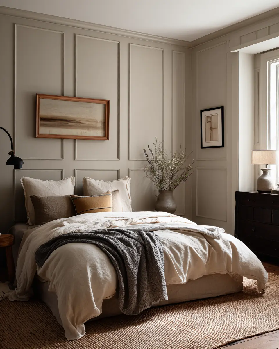 Greige Vintage Bedroom Decor Ideas