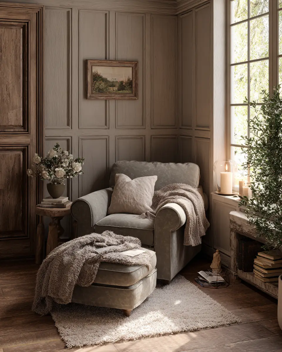 Greige Vintage Bedroom Decor Ideas