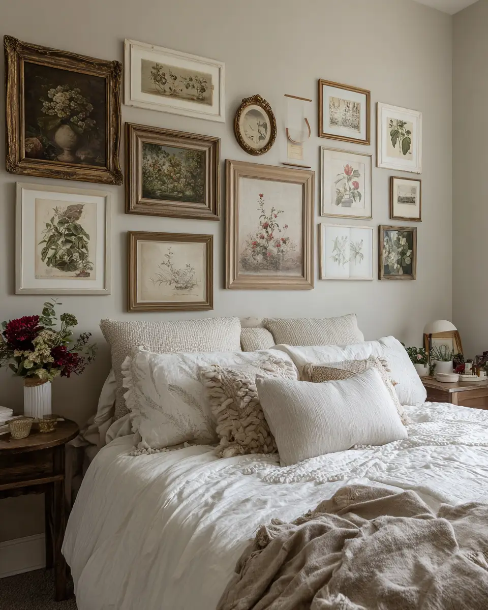 Greige Vintage Bedroom Decor Ideas