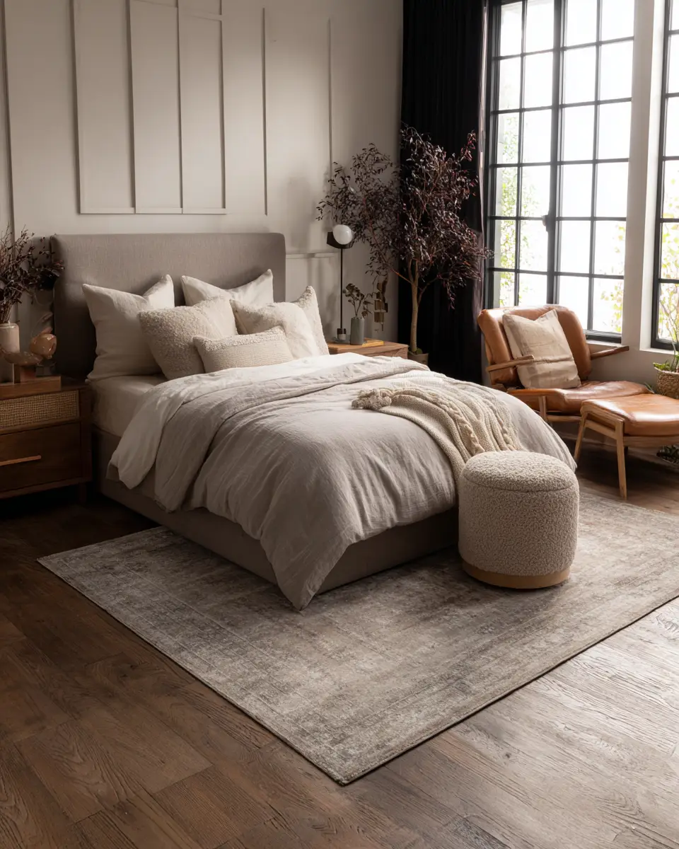 Greige Vintage Bedroom Decor Ideas