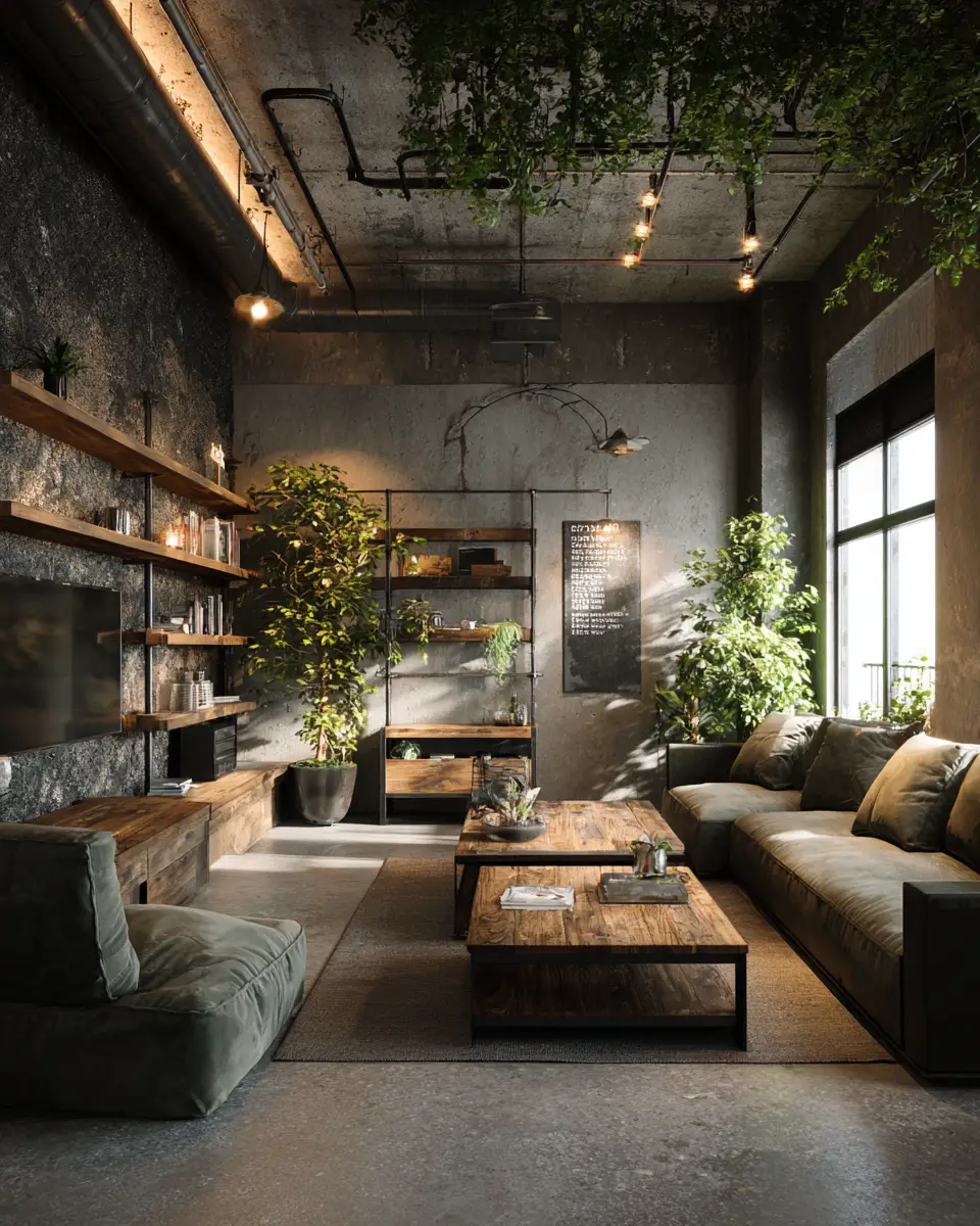 Industrial Living Room Decor Ideas