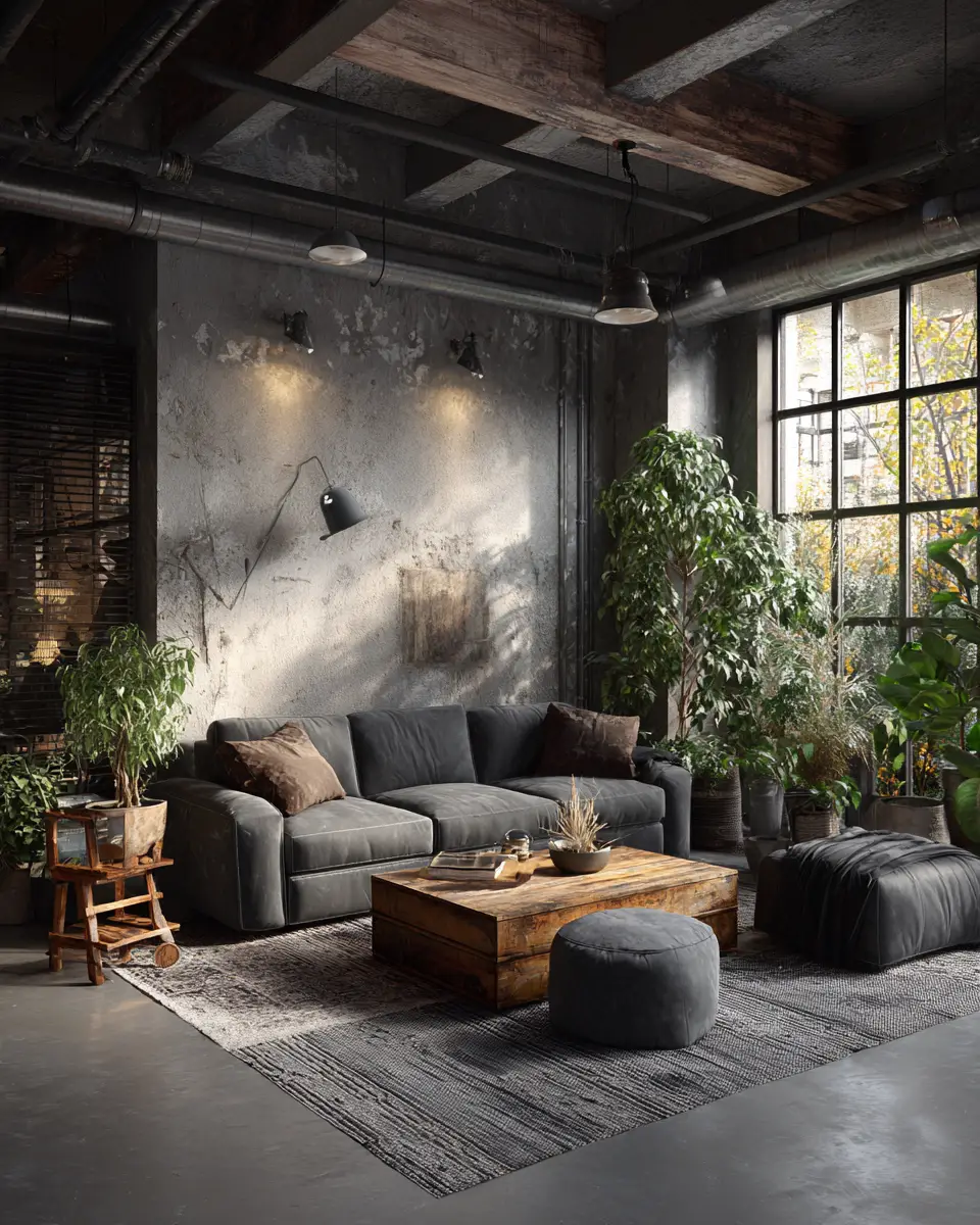 Industrial Living Room Decor Ideas