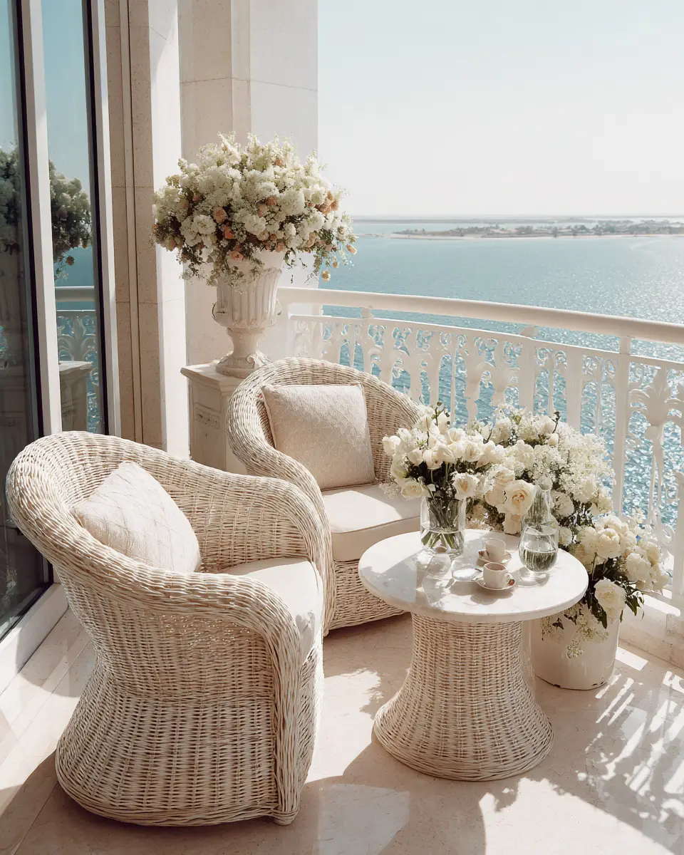 Ivory Classic Balcony Decor Ideas