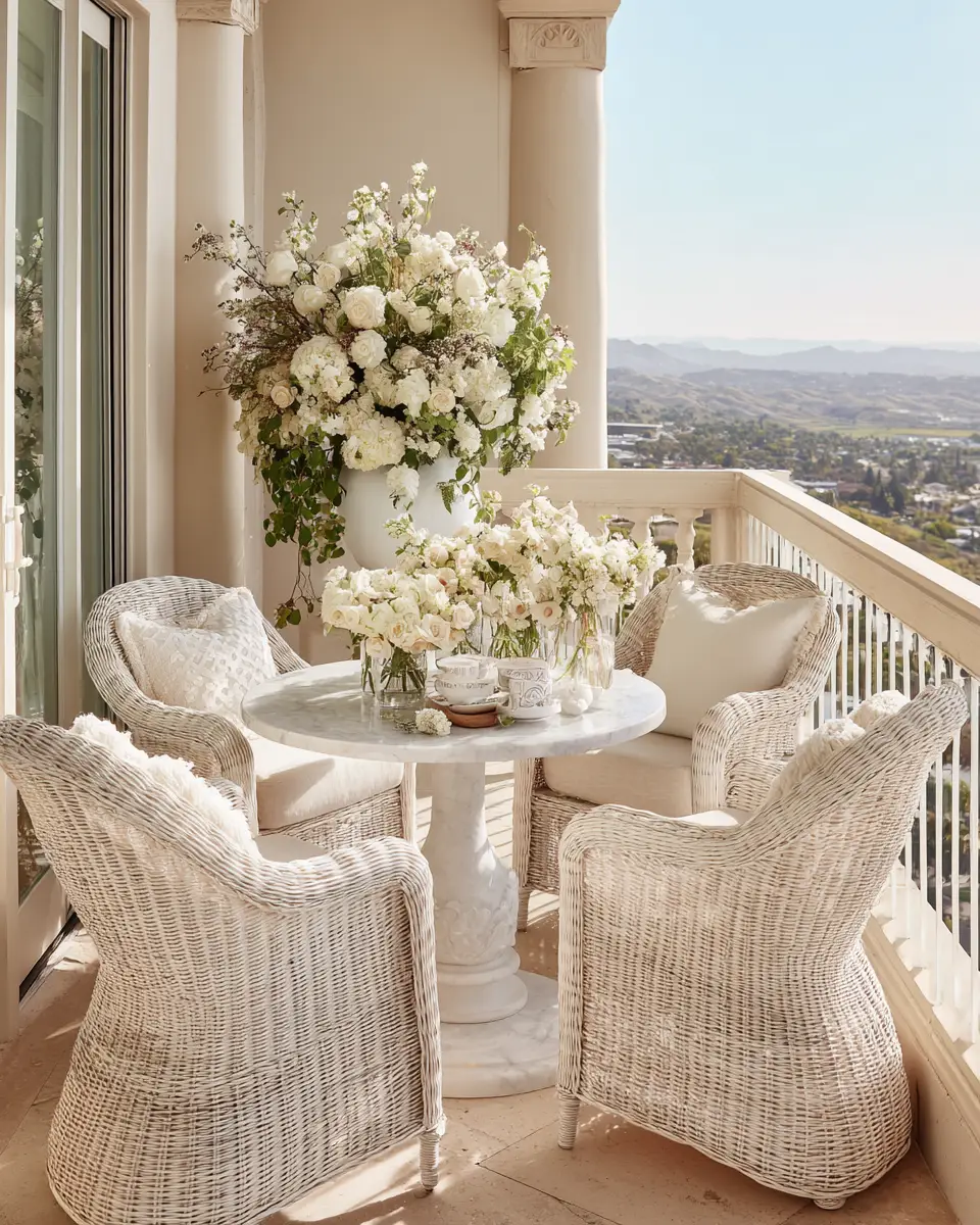 Ivory Classic Balcony Decor Ideas