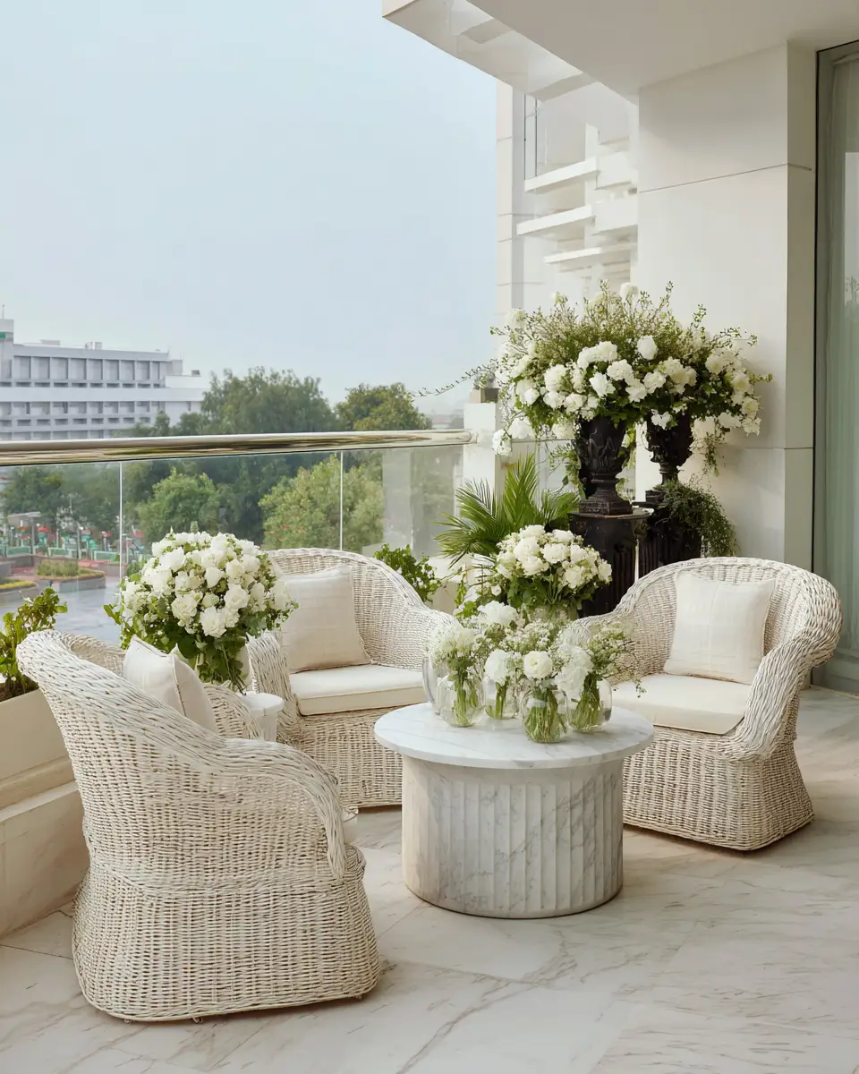 Ivory Classic Balcony Decor Ideas