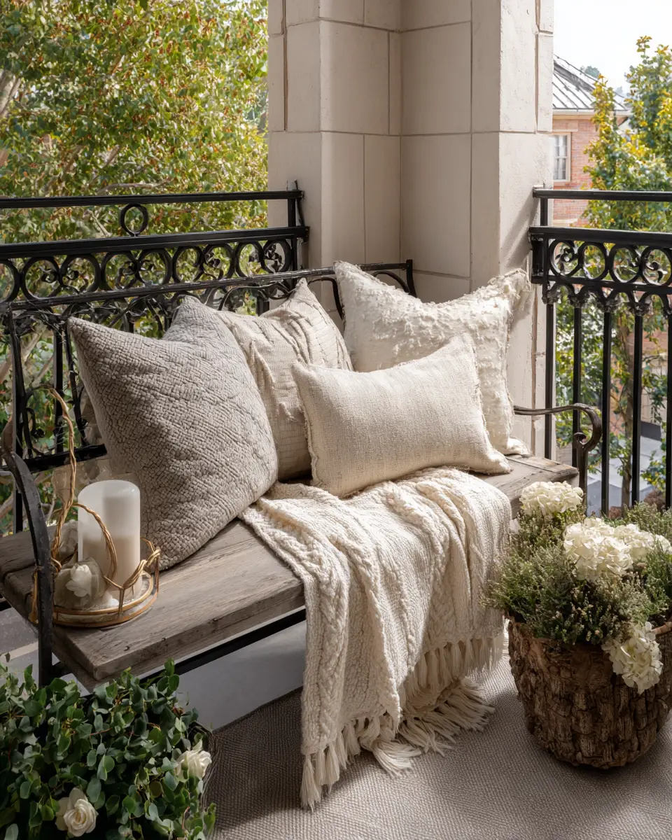 Ivory Classic Balcony Decor Ideas