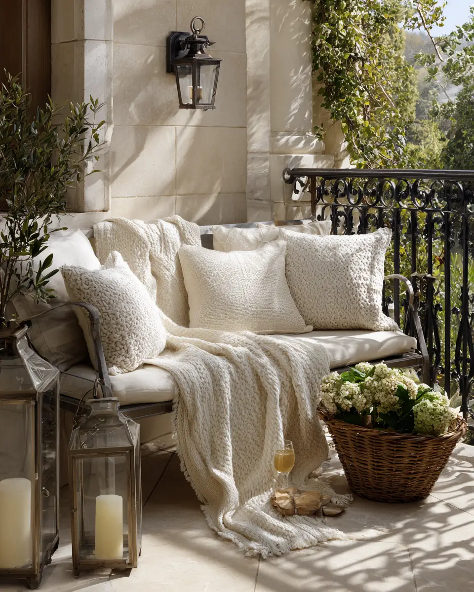 Ivory Classic Balcony Decor Ideas