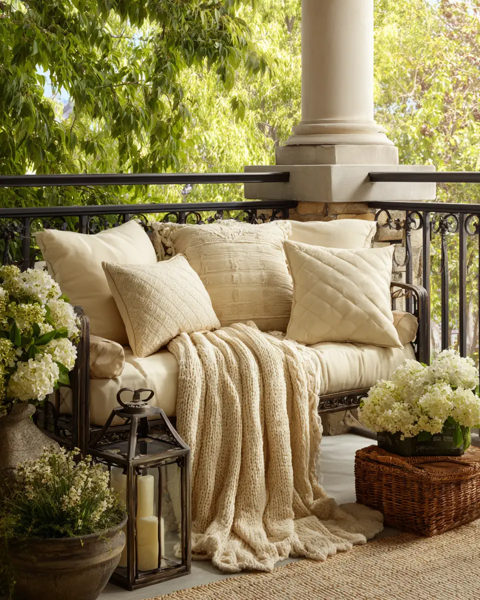 Ivory Classic Balcony Decor Ideas