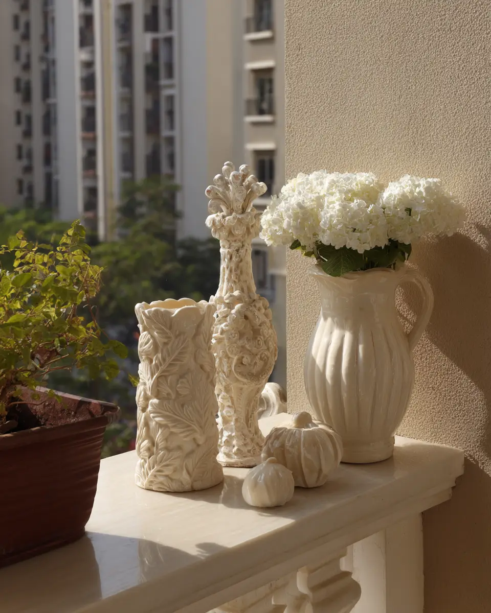 Ivory Classic Balcony Decor Ideas