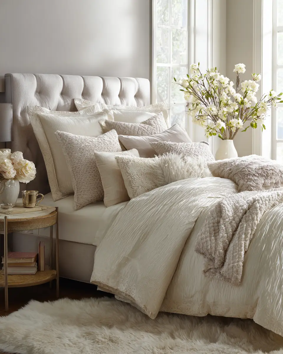 Ivory Classic Bedroom Decor Ideas