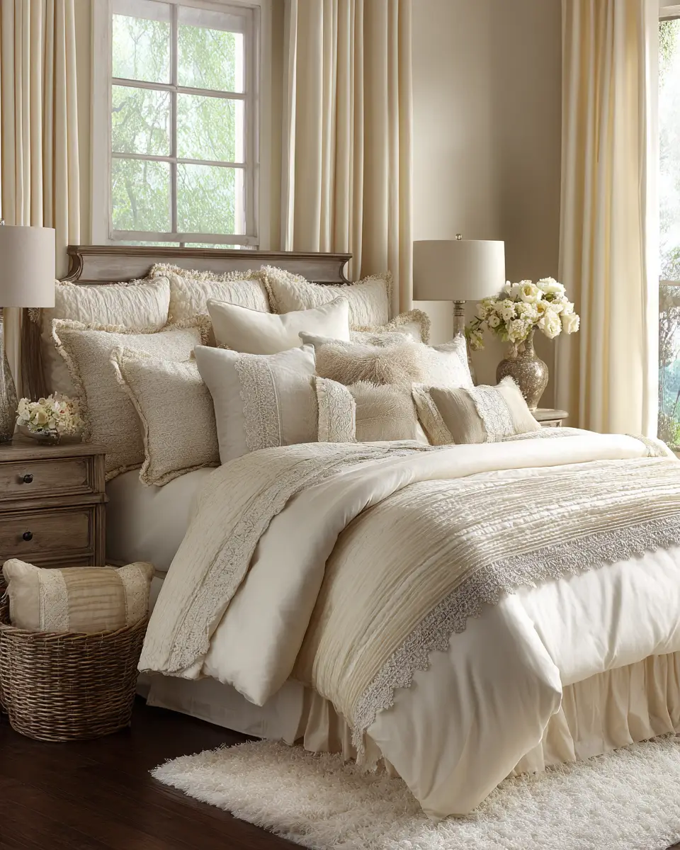 Ivory Classic Bedroom Decor Ideas