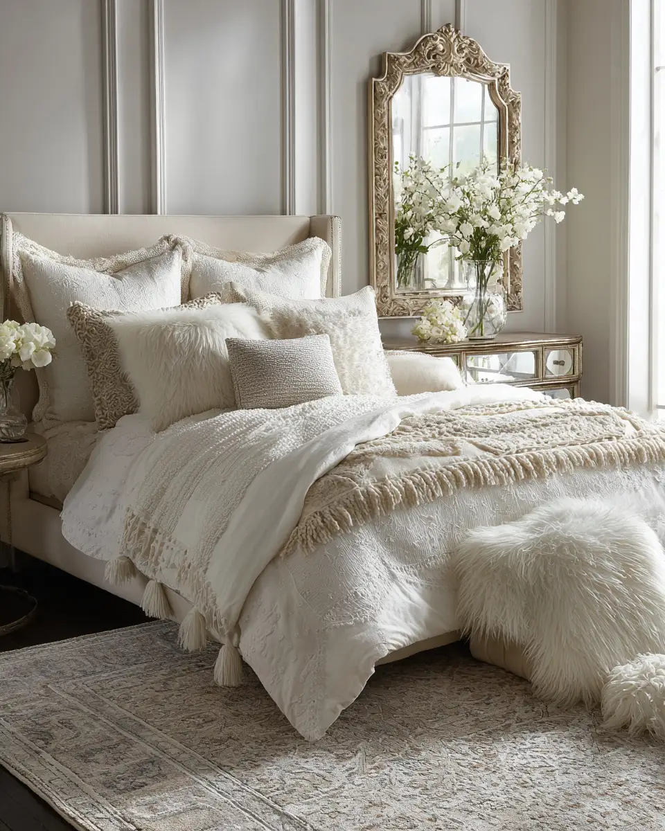 Ivory Classic Bedroom Decor Ideas