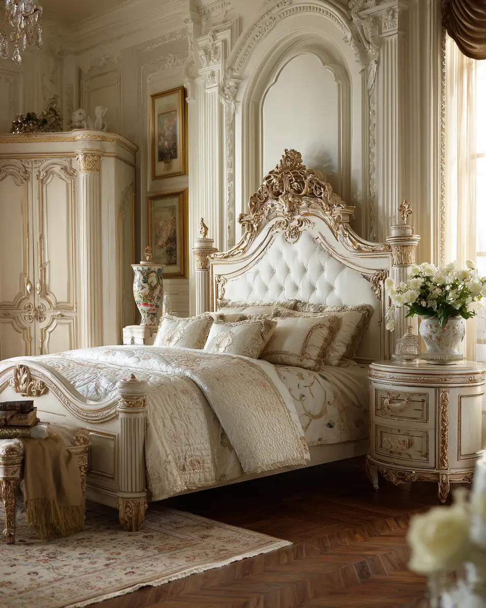 Ivory Classic Bedroom Decor Ideas