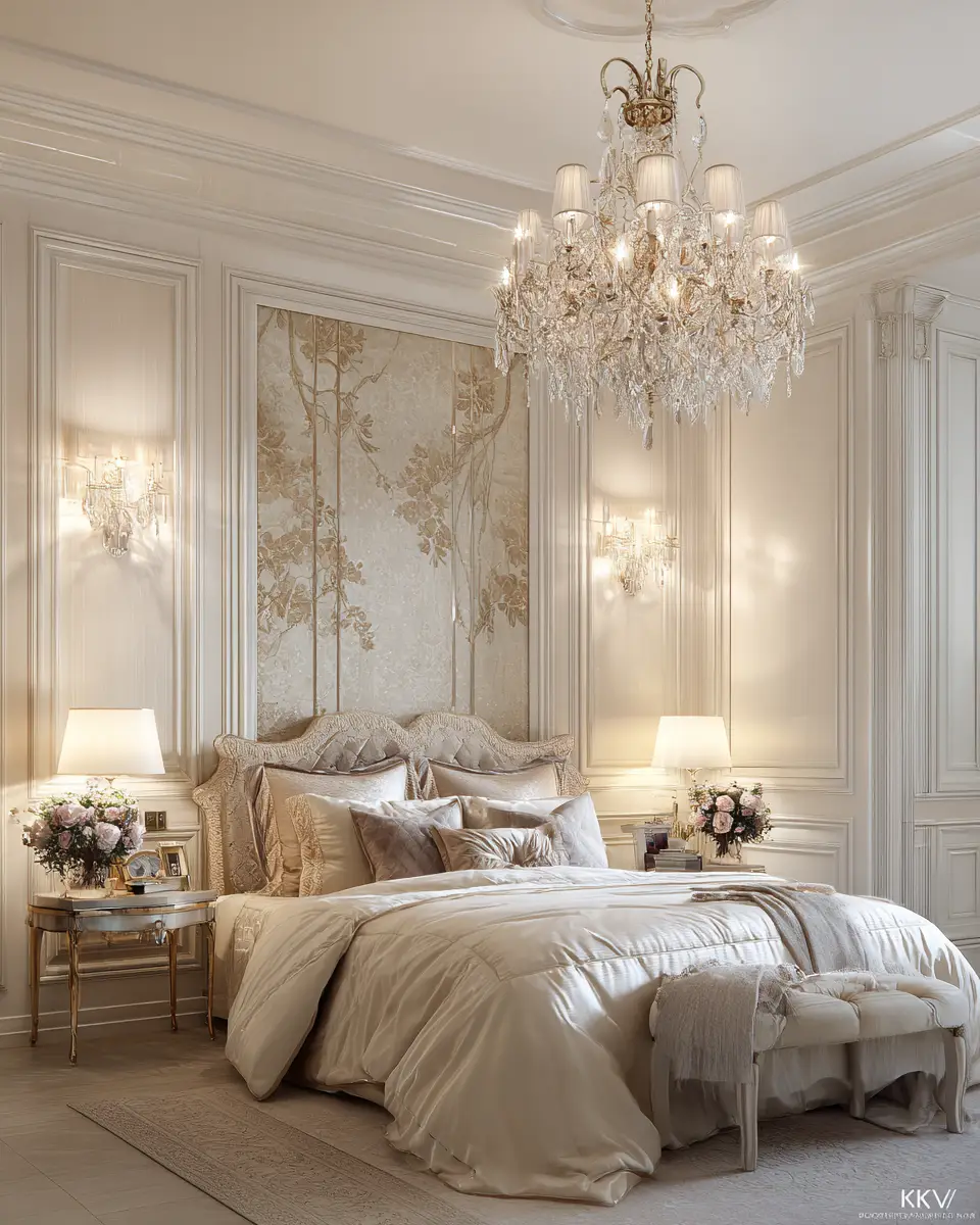 Ivory Classic Bedroom Decor Ideas