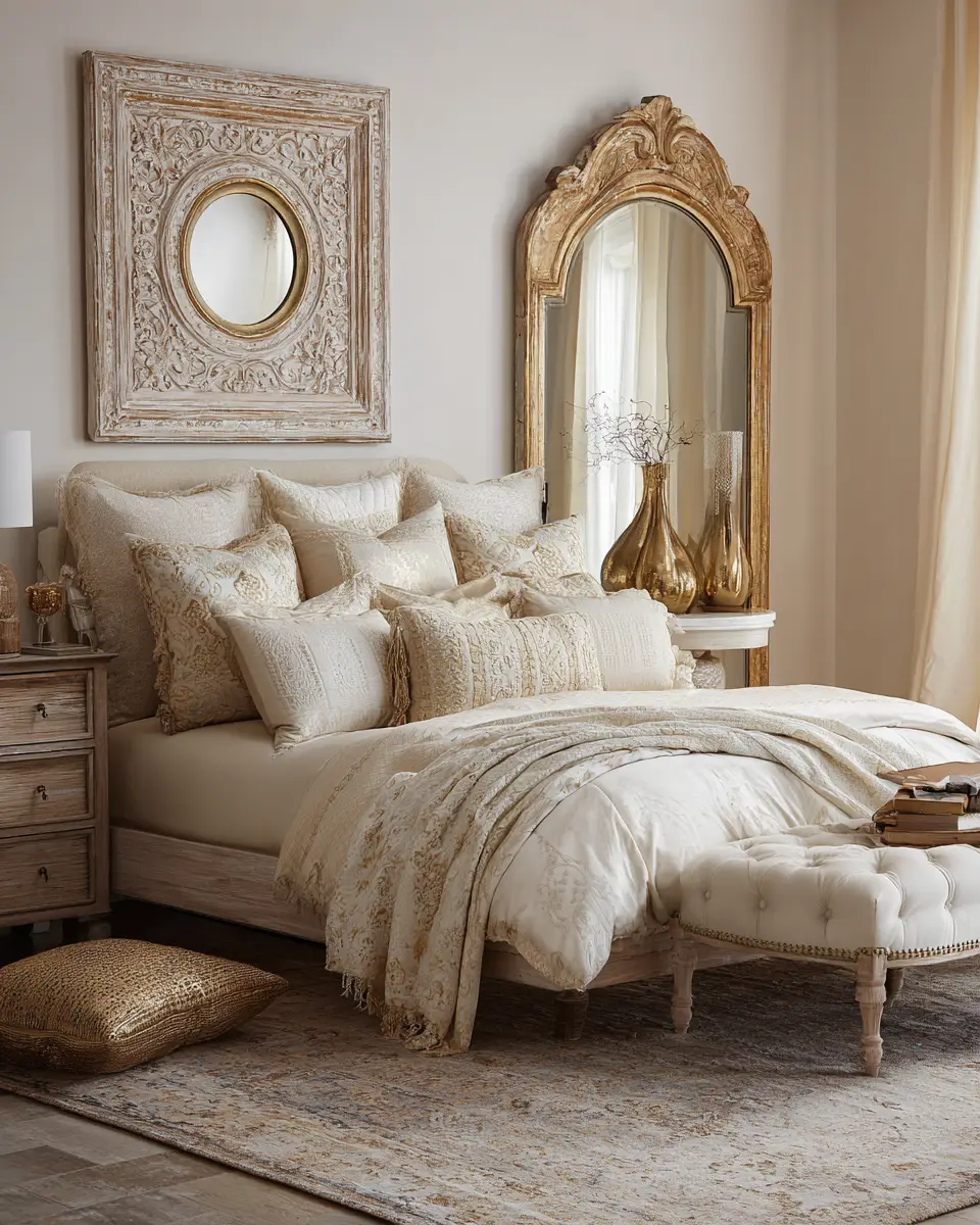 Ivory Classic Bedroom Decor Ideas