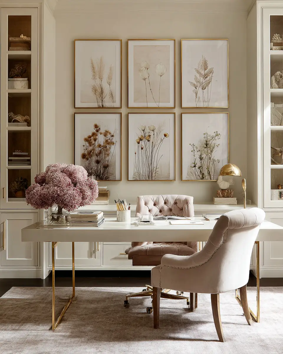 Ivory Classic Home Office Decor Ideas