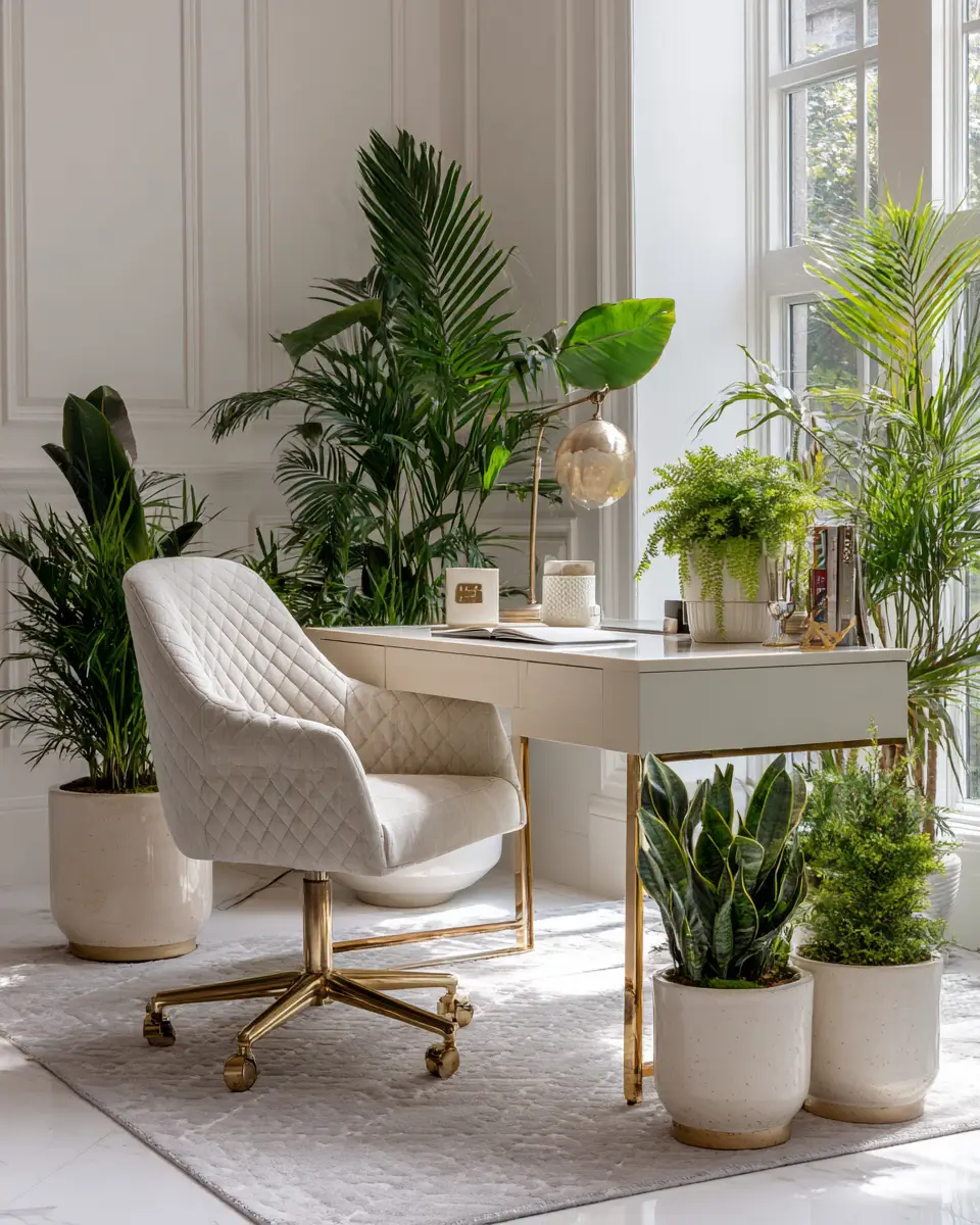 Ivory Classic Home Office Decor Ideas