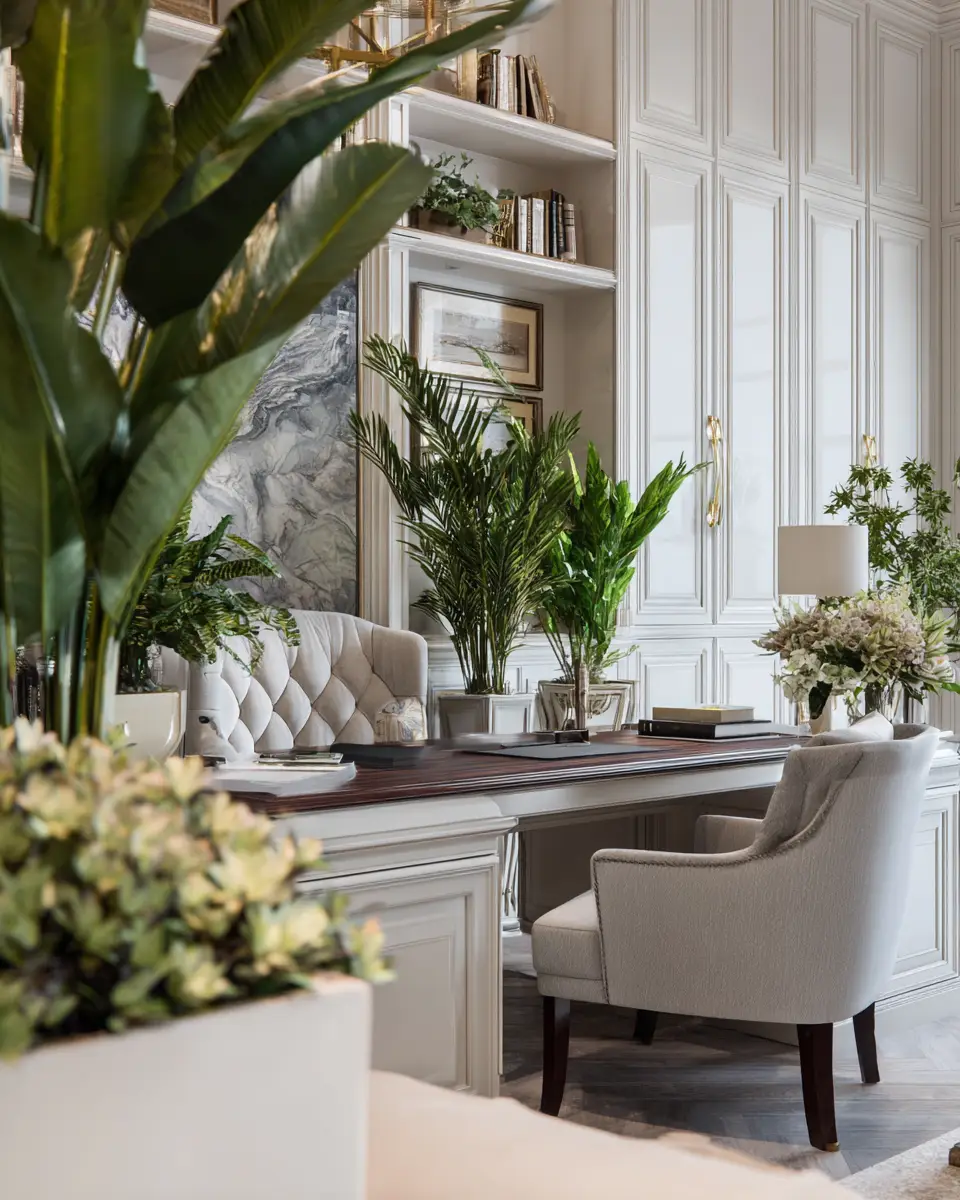 Ivory Classic Home Office Decor Ideas