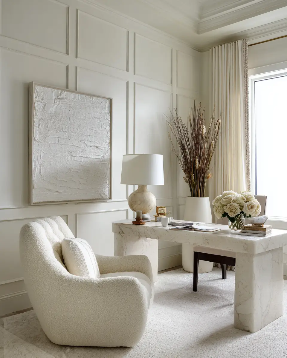 Ivory Classic Home Office Decor Ideas