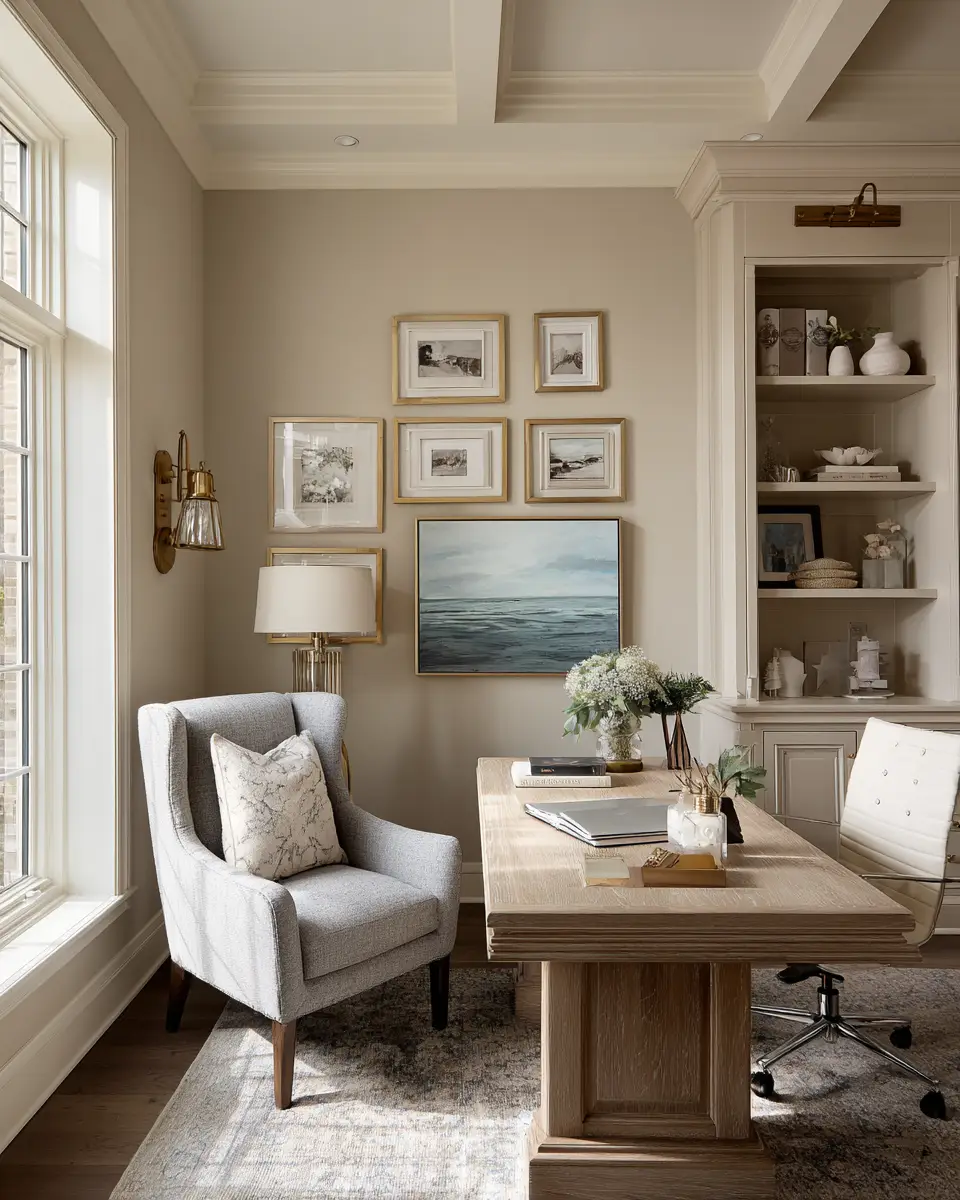 Ivory Classic Home Office Decor Ideas